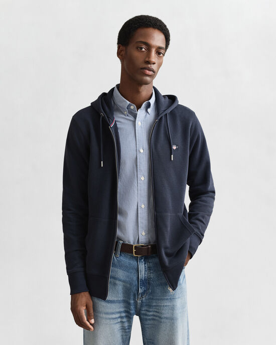 Shield hættetrøje med lynlås