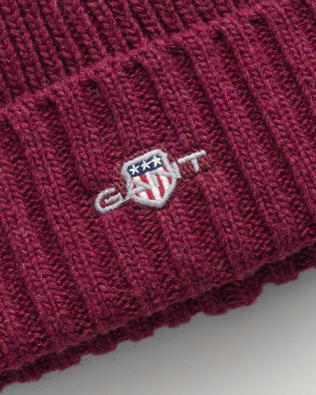 Kids gaves&aelig;t med beanie og h&aring;rb&aring;nd i uld