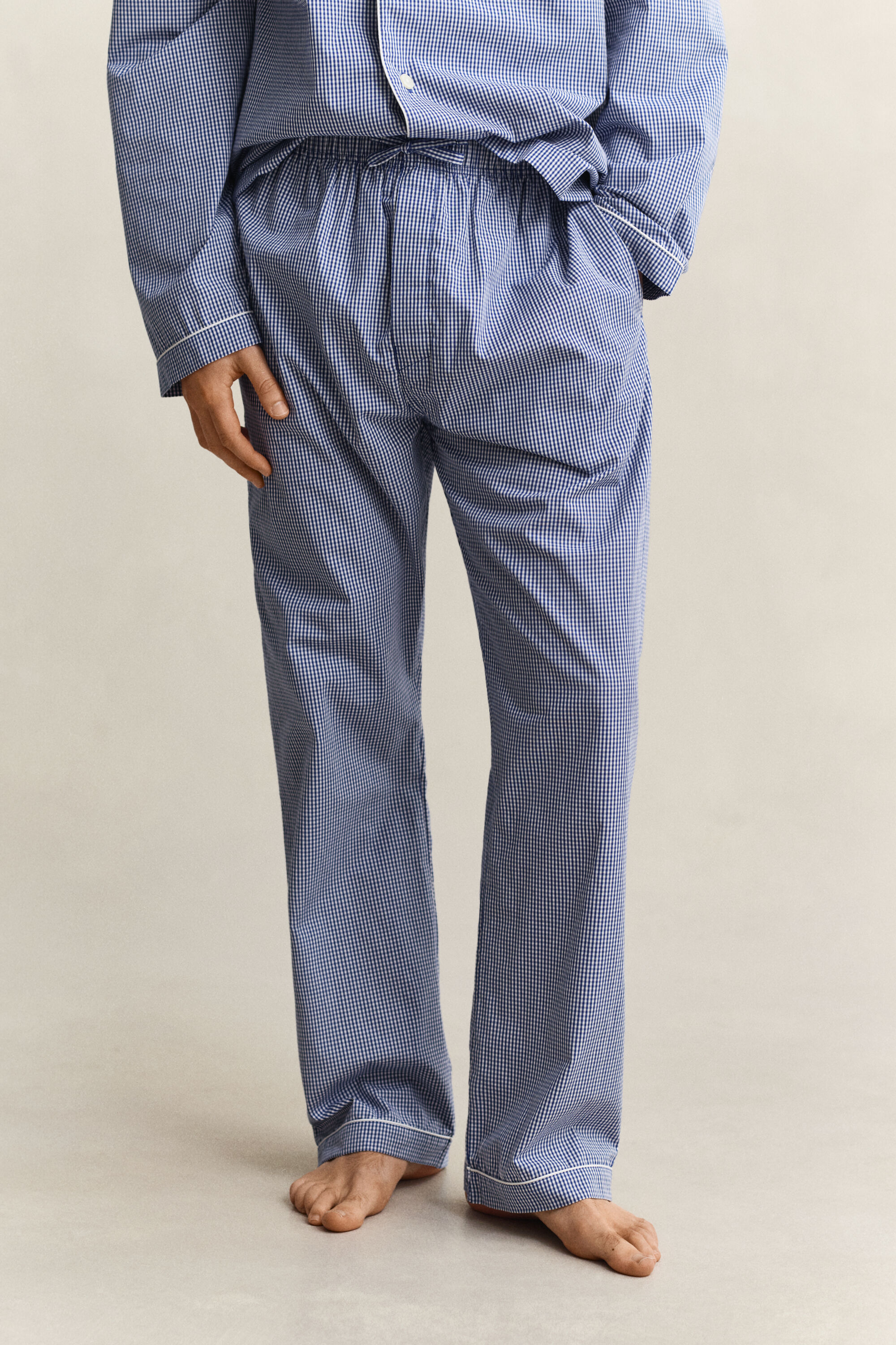 Gingham poplin pyjamassæt