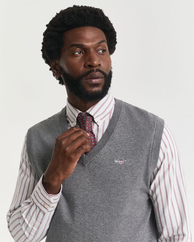 Klassisk vest af bomuld