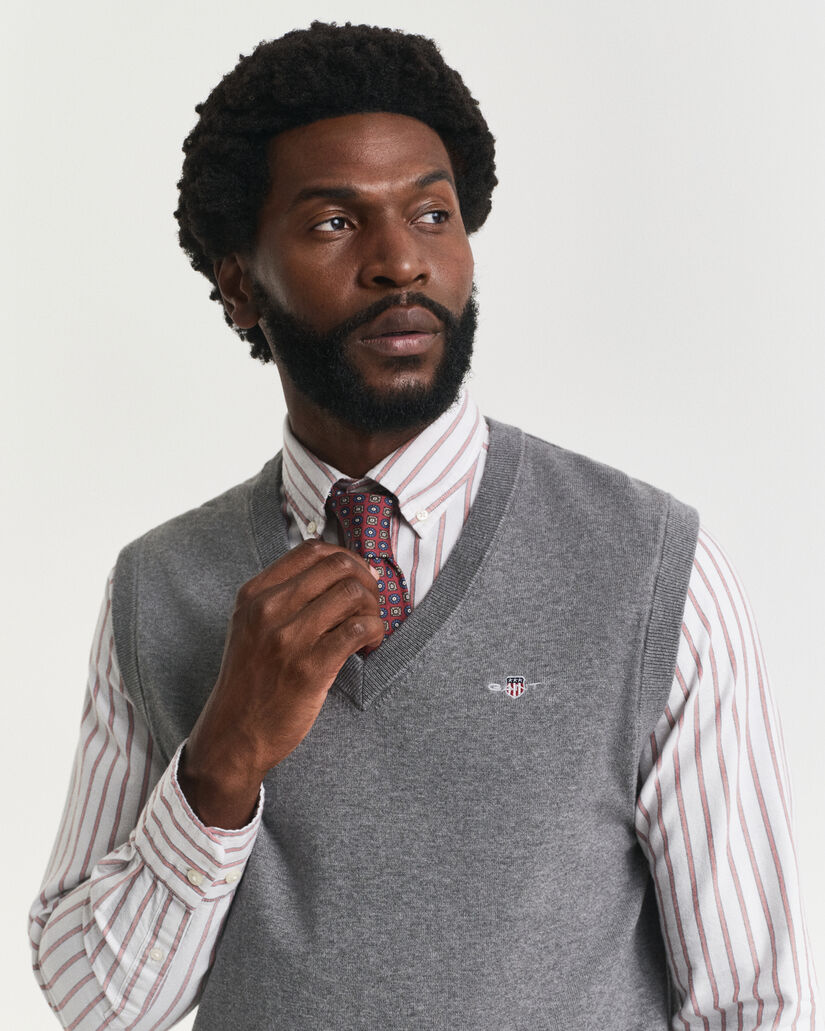 Klassisk vest af bomuld