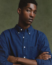 Relaxed Indigo Oxford-skjorte