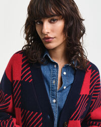 Buffalo-ternet cardigan med V-hals