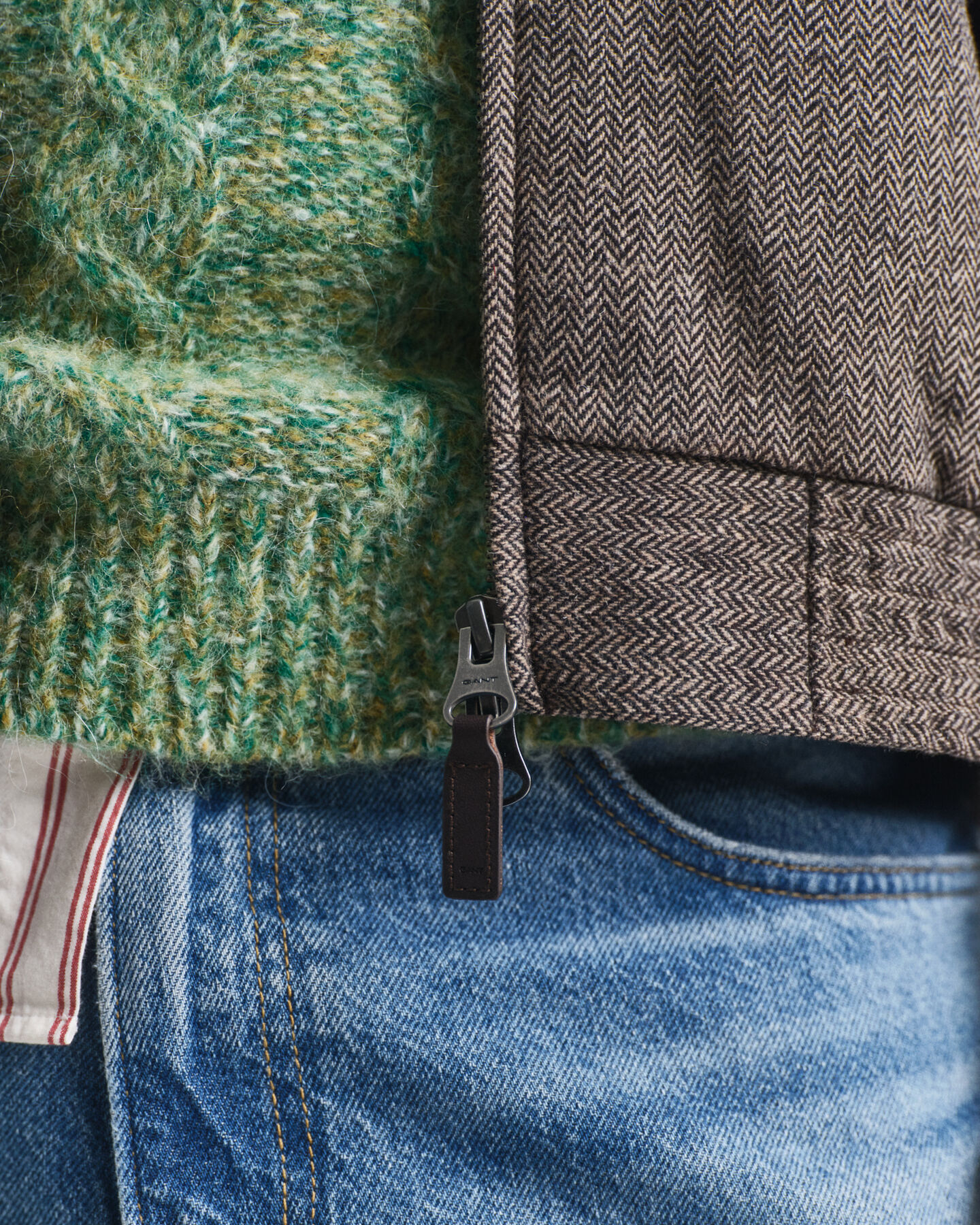 Harrington jakke i uldblanding