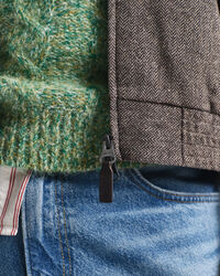 Harrington jakke i uldblanding