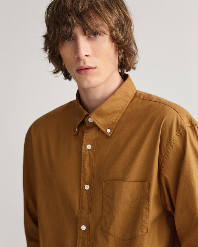 Relaxed fit garment-dyed Oxford-skjorte