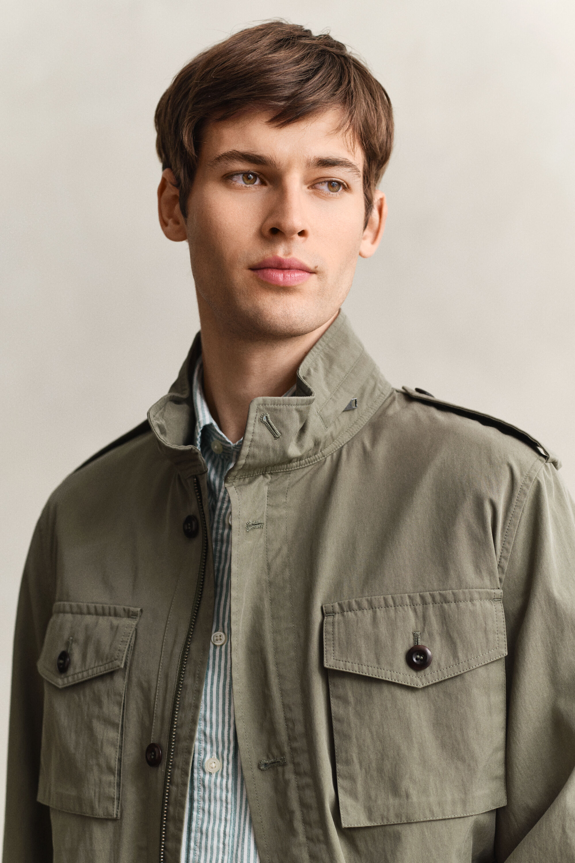 Bomuldsjakke med fire lommer