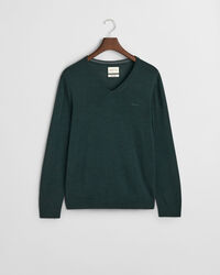 Sweater med V-hals sweater af ekstra fin merinould