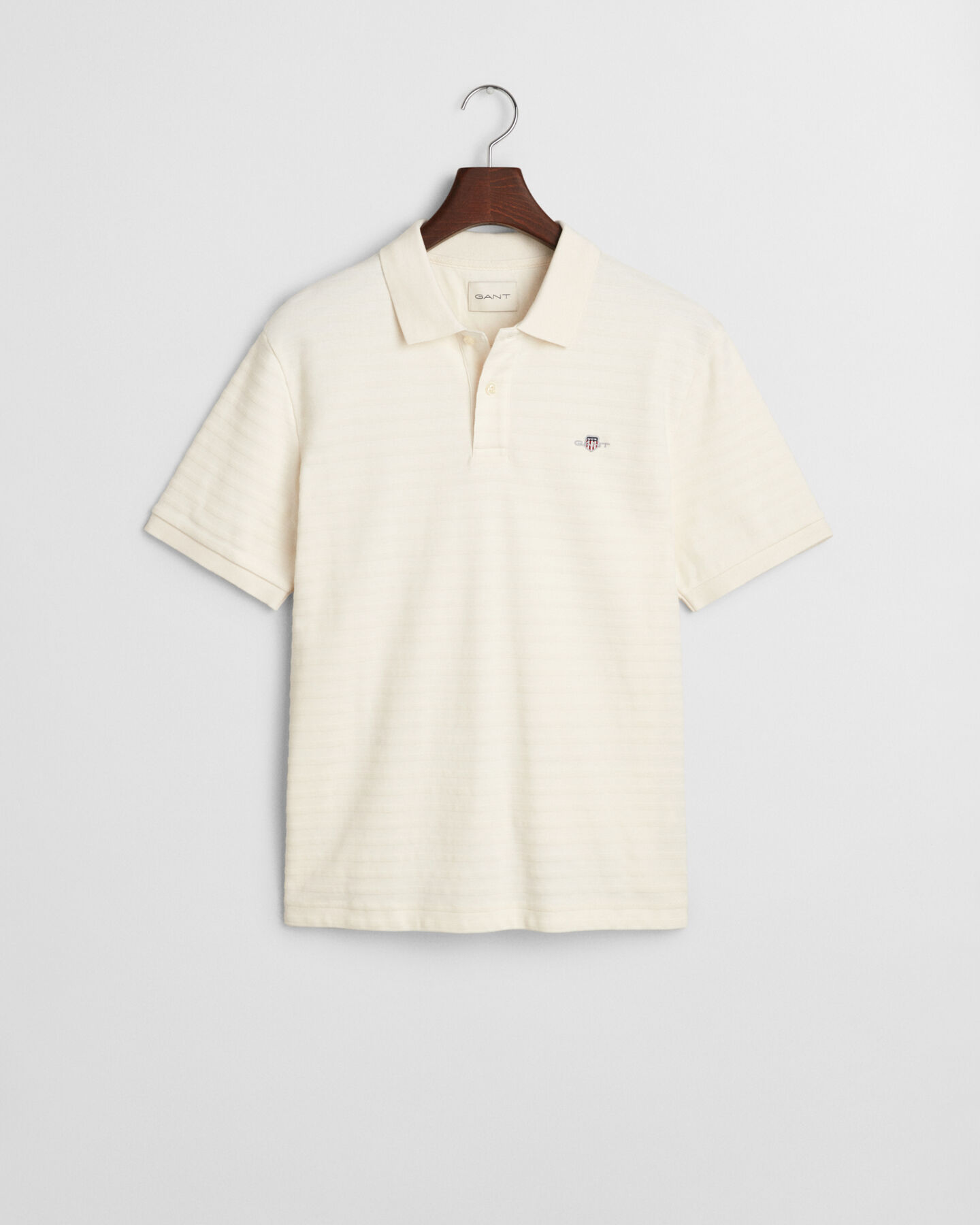 Stribet poloskjorte med tekstur