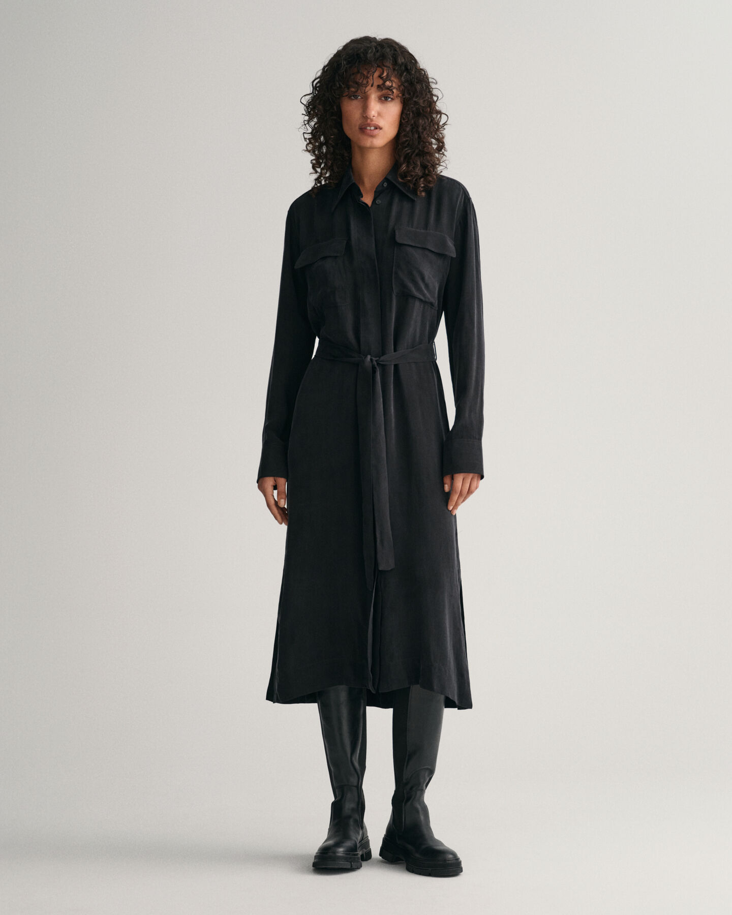 Relaxed fit utility-skjortekjole