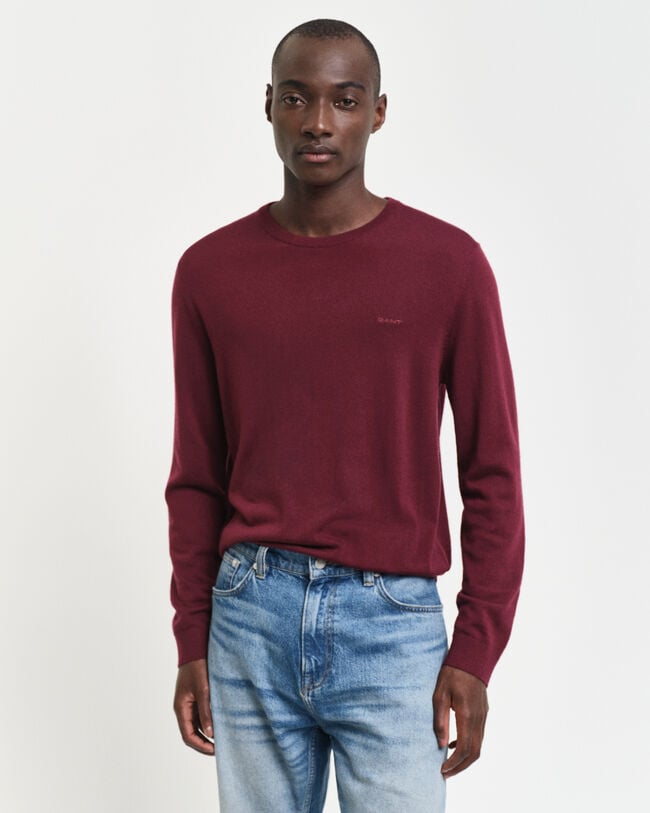 Crewneck sweater af ekstra fin merinould