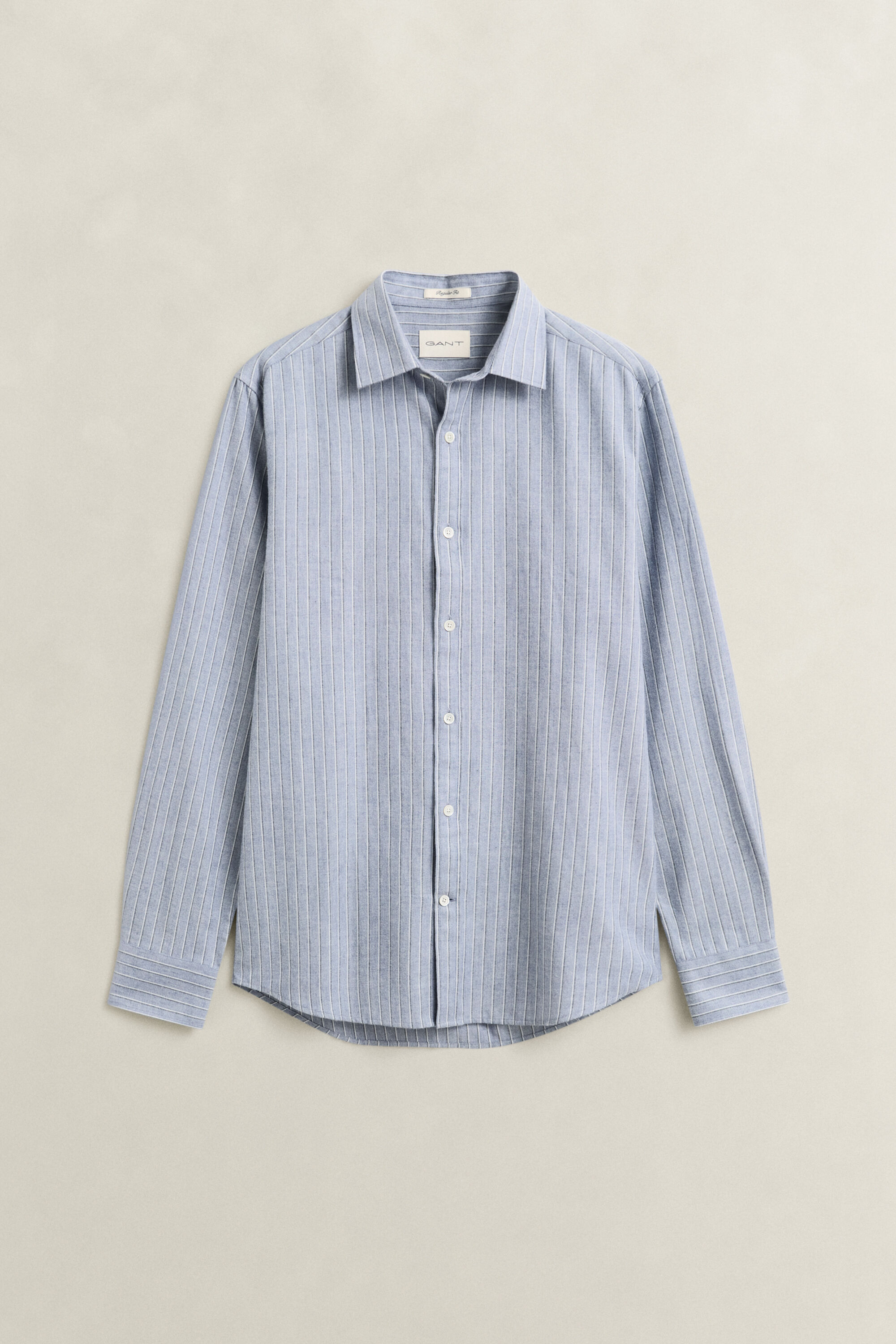 Stribet melangeskjorte i flannel