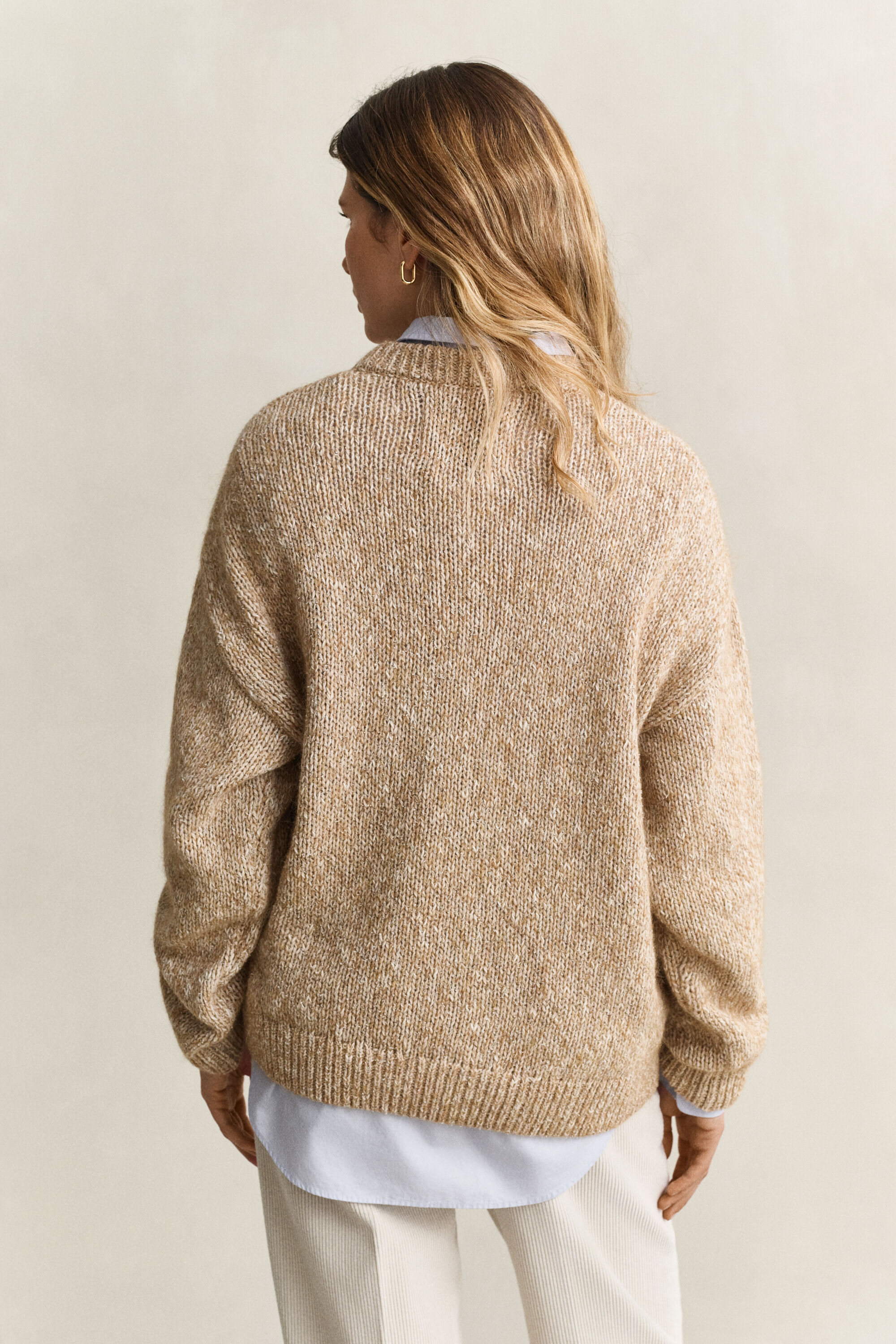 Sweater i en blanding af mouliné-uld