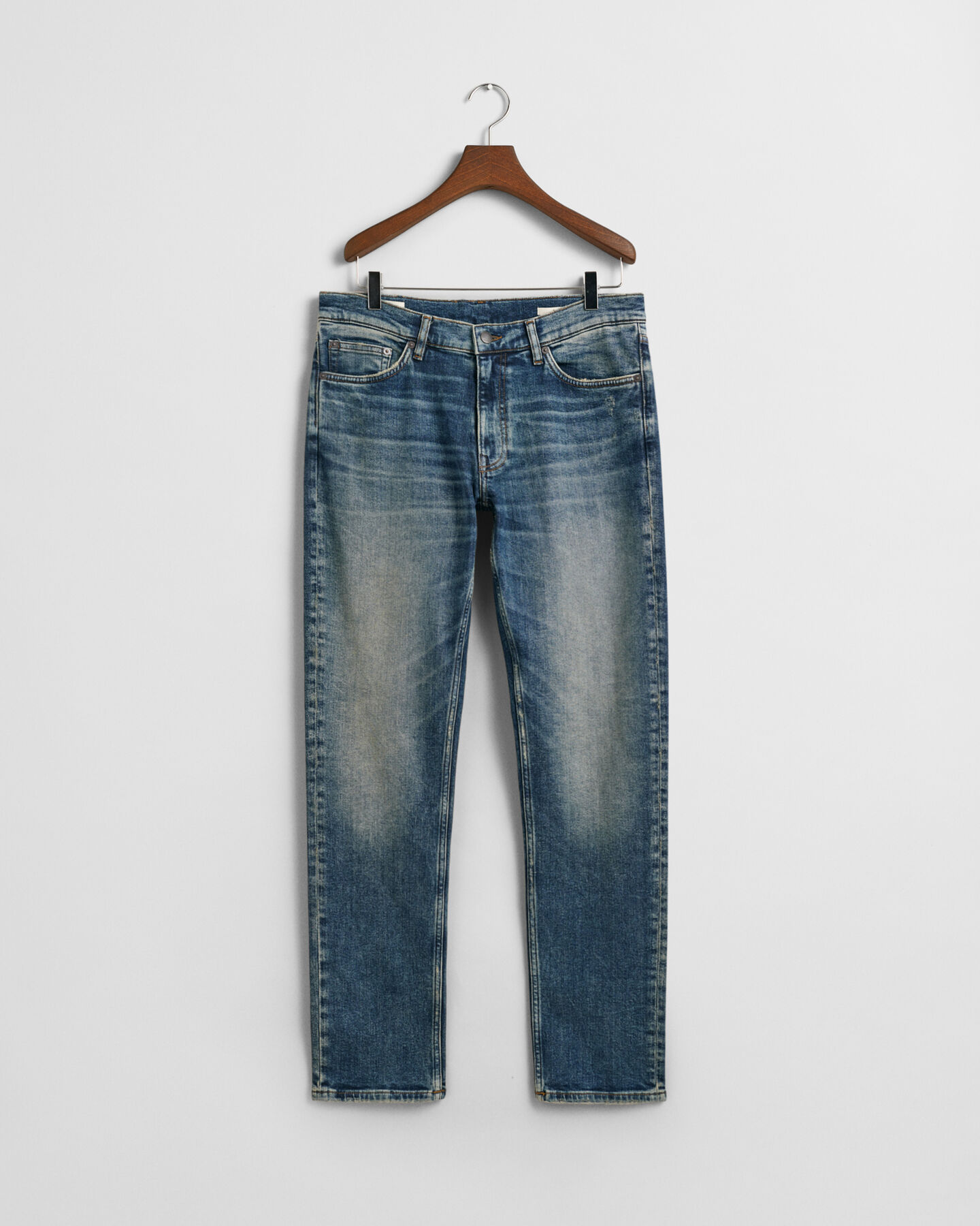 Slim fit jeans med vintage-vask