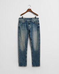 Slim fit jeans med vintage-vask
