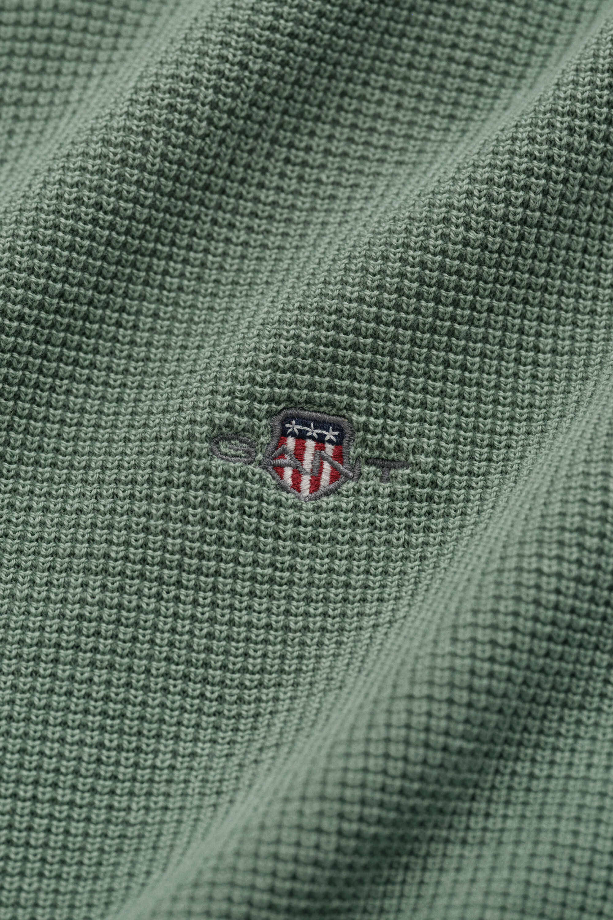 Tekstureret crewneck sweater af bomuld