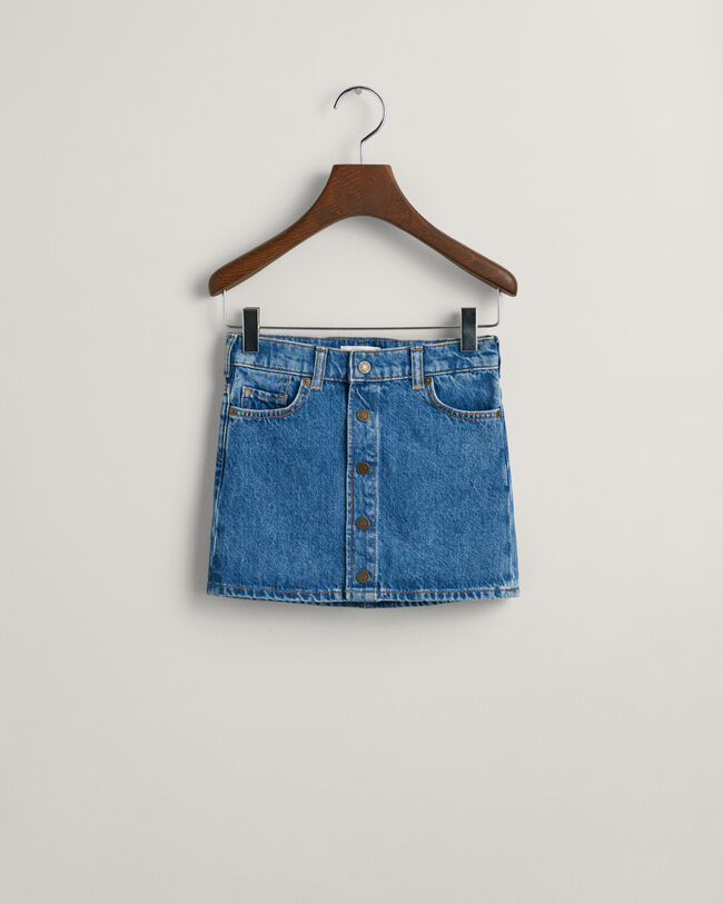 Girls mini-nederdel i denim