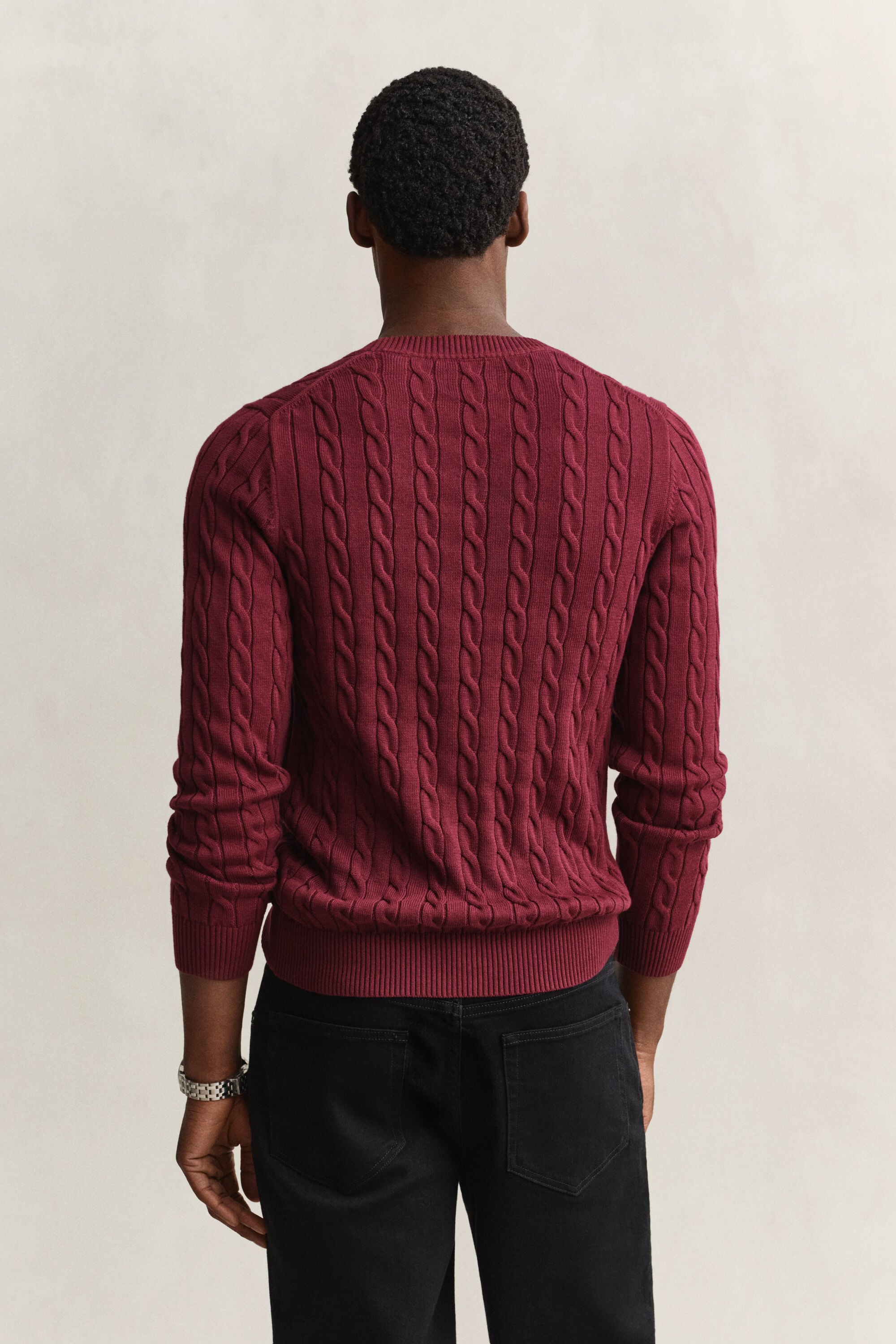 Classic sweater med kabelstrik