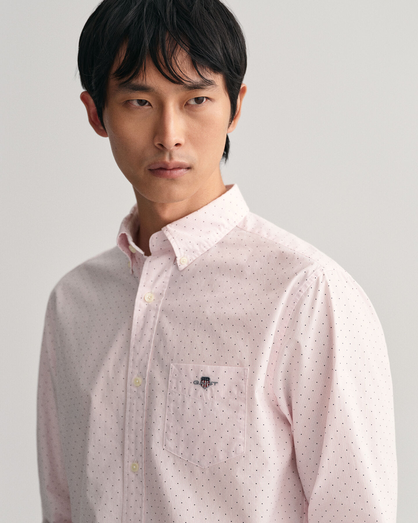 Regular fit banker prikket skjorte