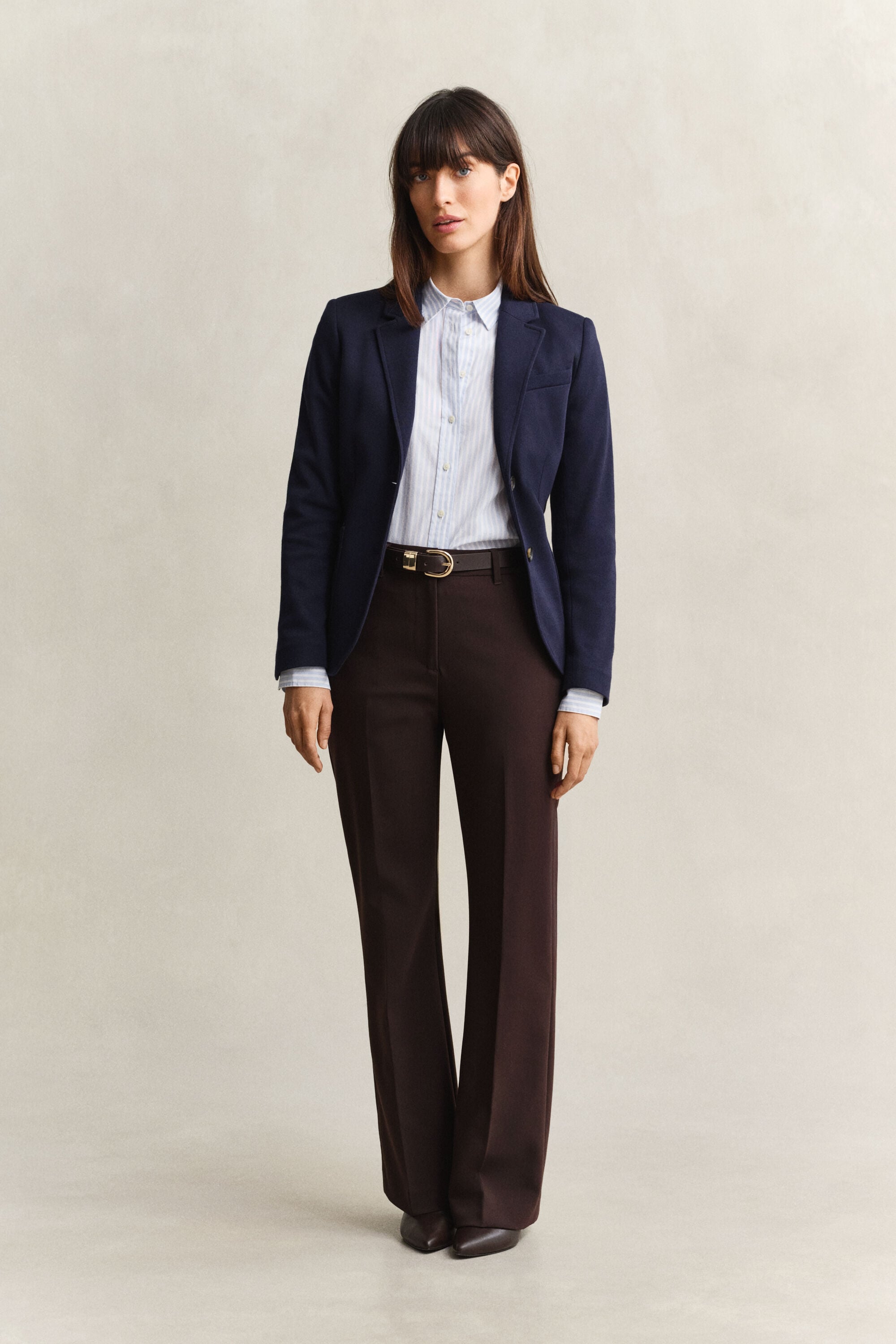 Classic Regular poplin skjorte med striber