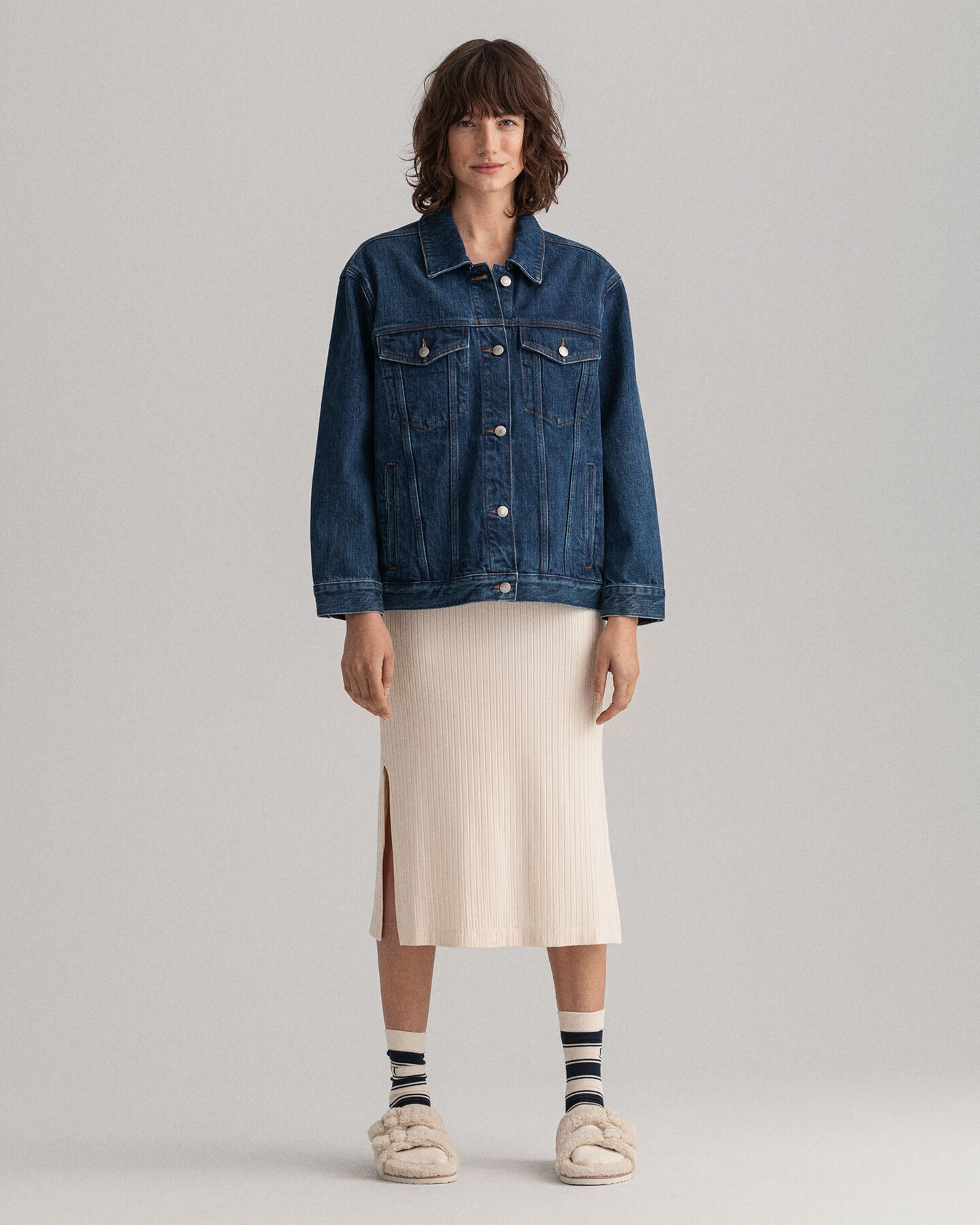 Oversized denimjakke