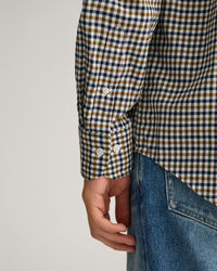 Regular fit gingham skjorte af twill