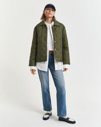 Quiltet jakke med krave