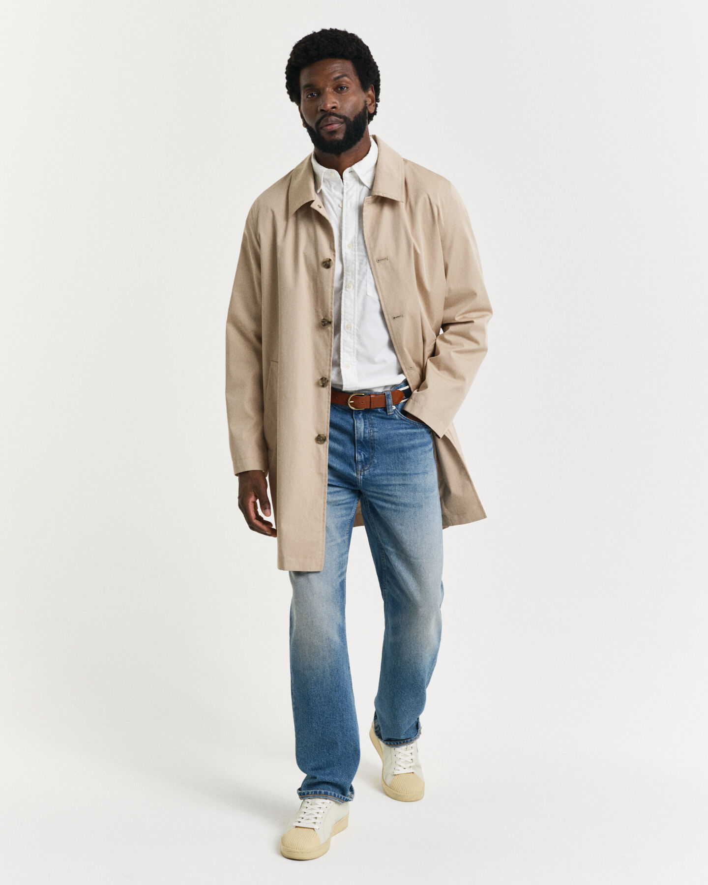 Regular fit garment-farvet Archive Oxford skjorte