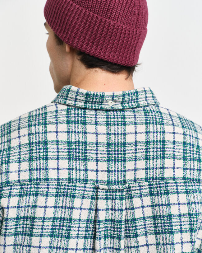 Oversized ternet skjorte med struktur