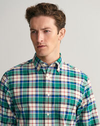 Regular fit ternet Oxford skjorte