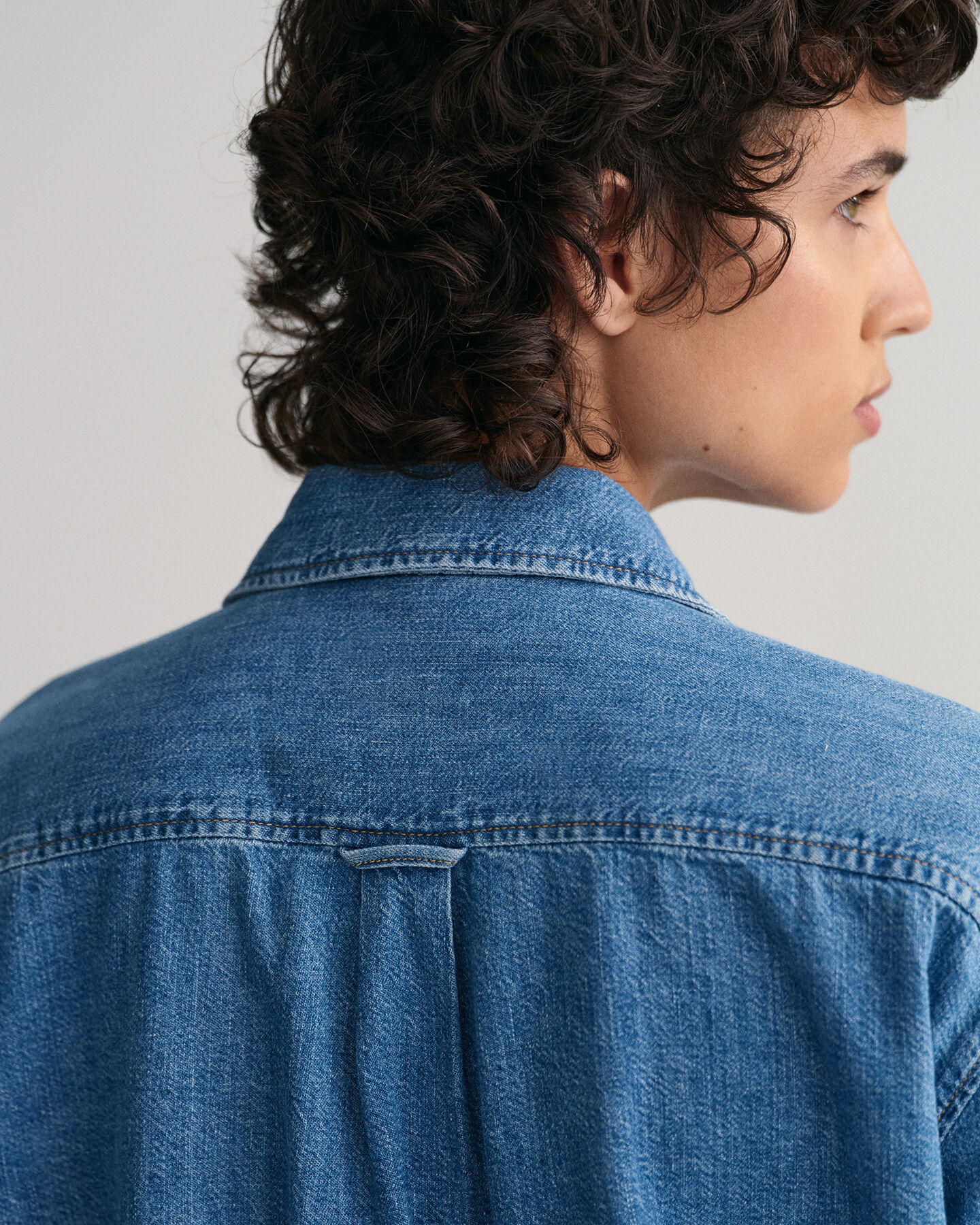 Relaxed fit denim-skjorte