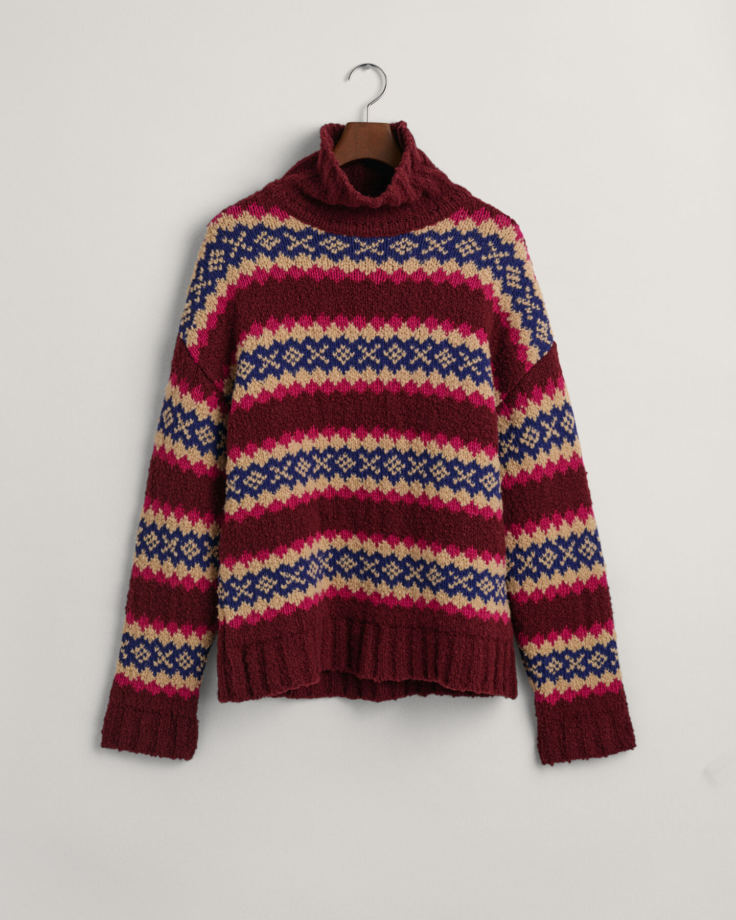 Fair Isle sweater med høj hals