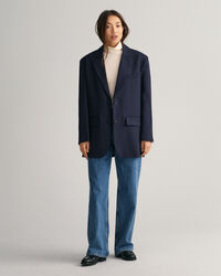 Langærmet top med rullekrave