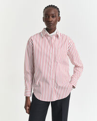 Relaxed fit klassisk stribet poplin-skjorte