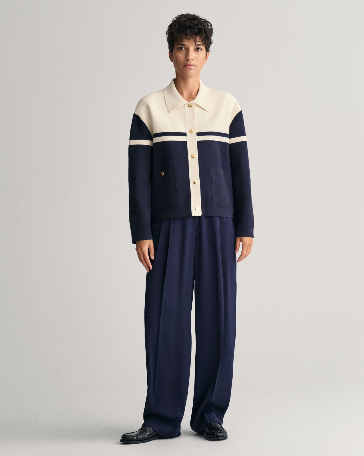 Cardigan med farveblokke