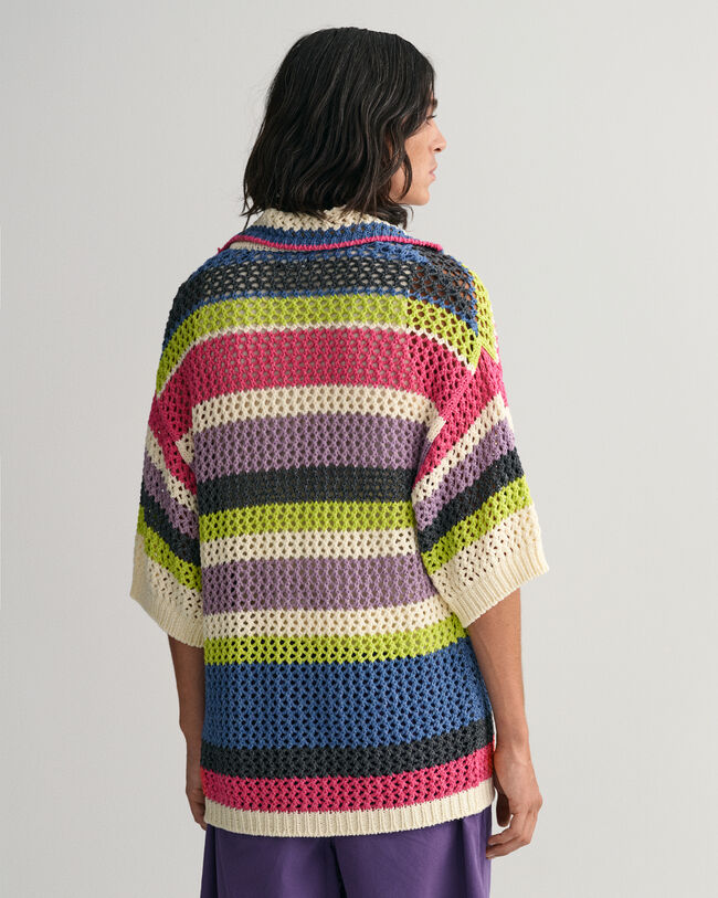 &Aring;ben Texture polosweater