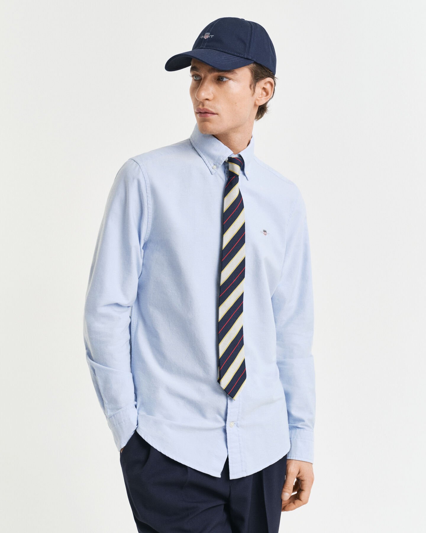 Slim fit Oxford skjorte med stræk
