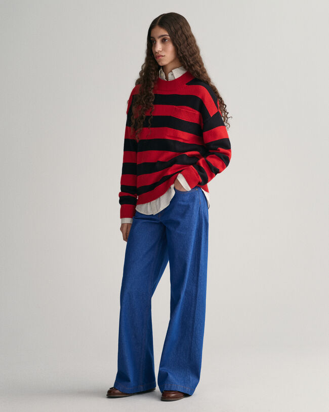 Barstripe crewneck sweater