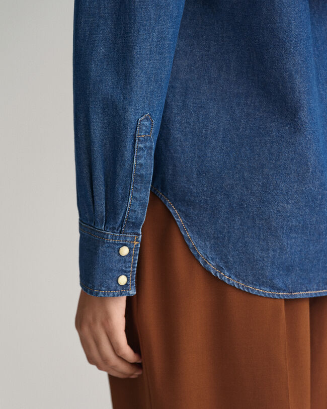 Regular fit denim-skjorte