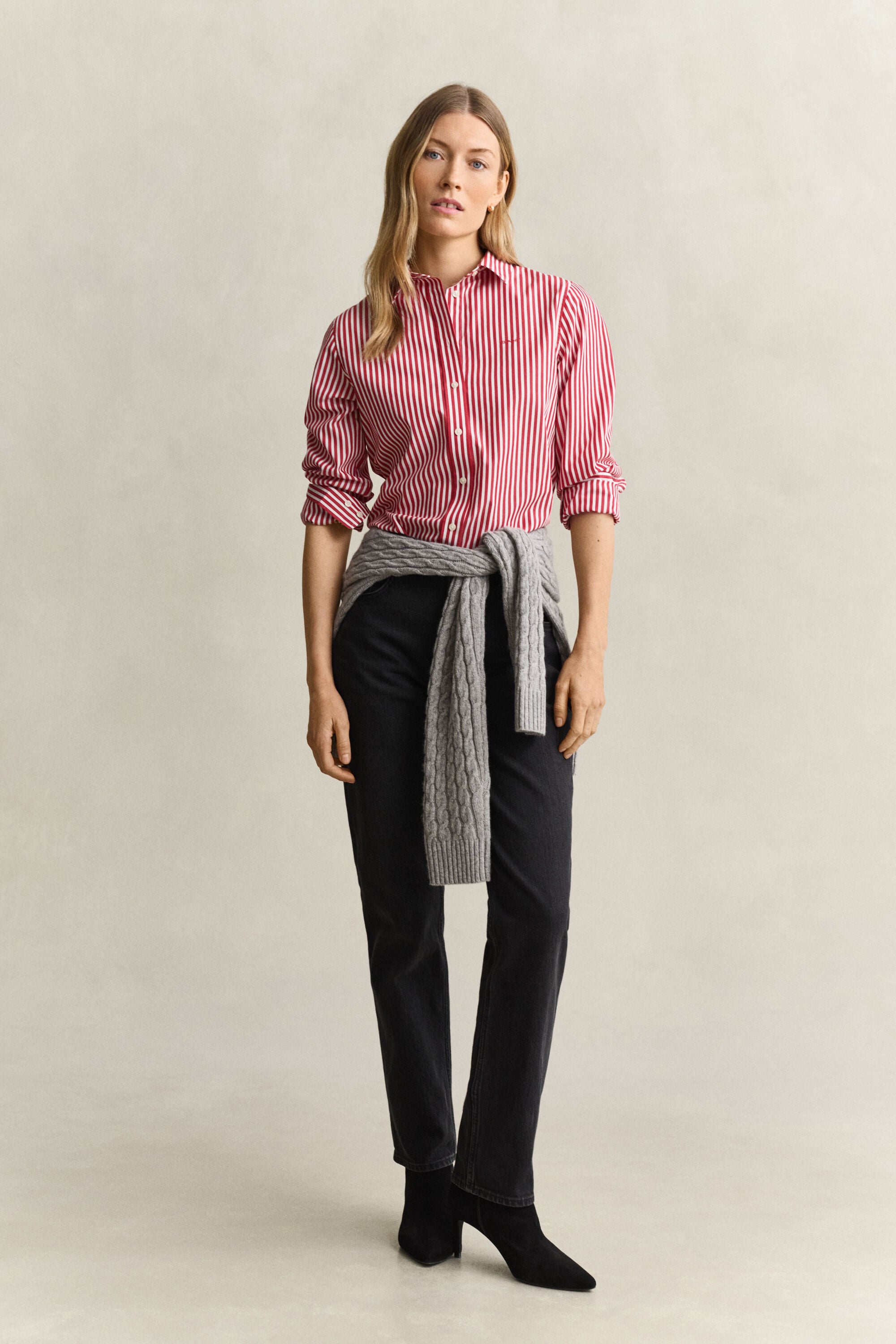 Classic Regular poplin skjorte med striber