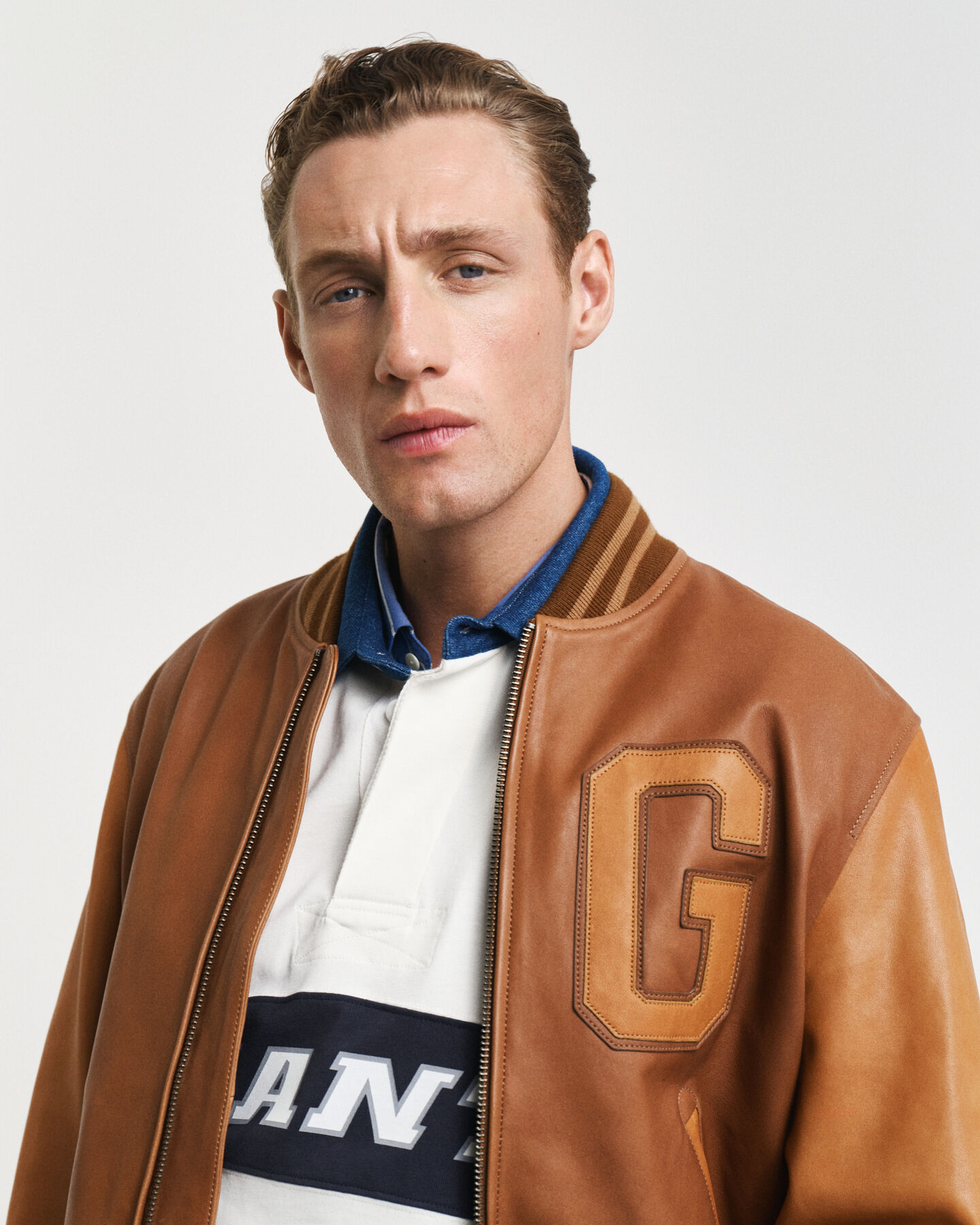 GANT Varsity Jacket af læder