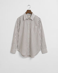 Relaxed fit klassisk stribet poplin-skjorte