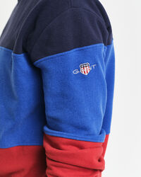 Logo sweatshirt med farveblokke og crewneck