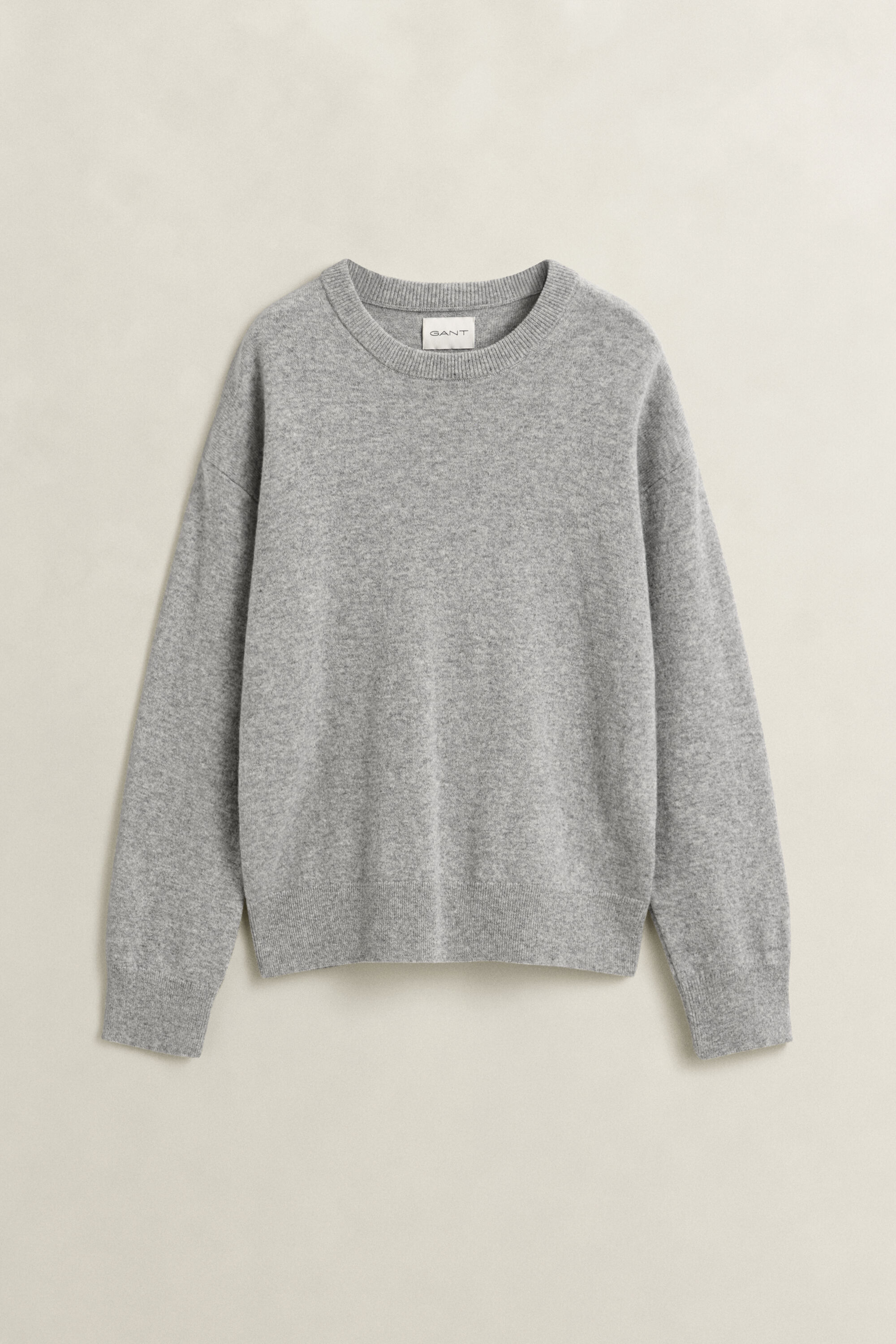 Crewneck sweater i ekstra fin lammeuld