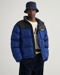 Jakke med blokke og vattering