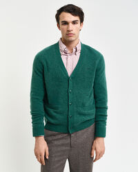 Cardigan af uldblanding