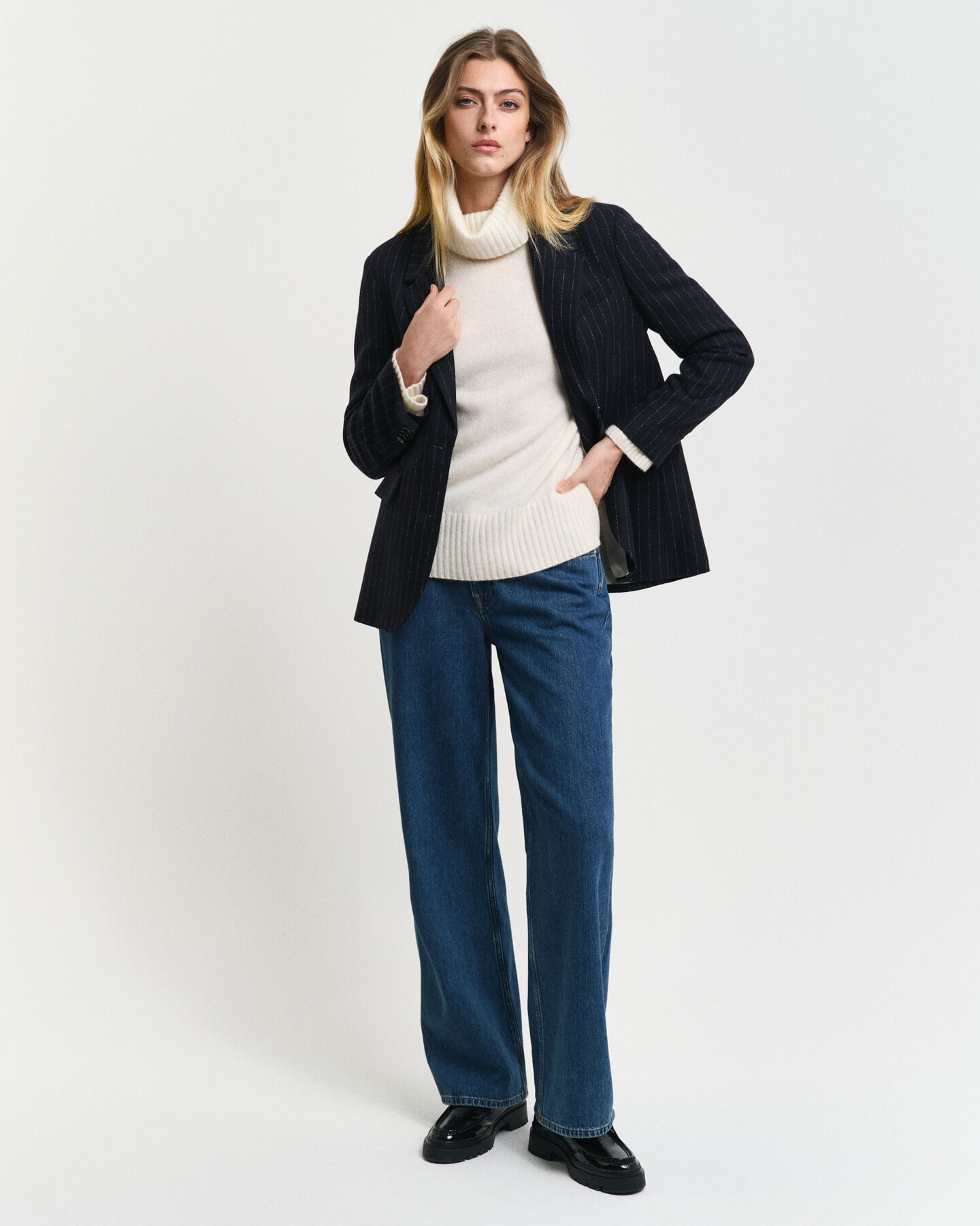 Sweater med rullekrave i kashmir