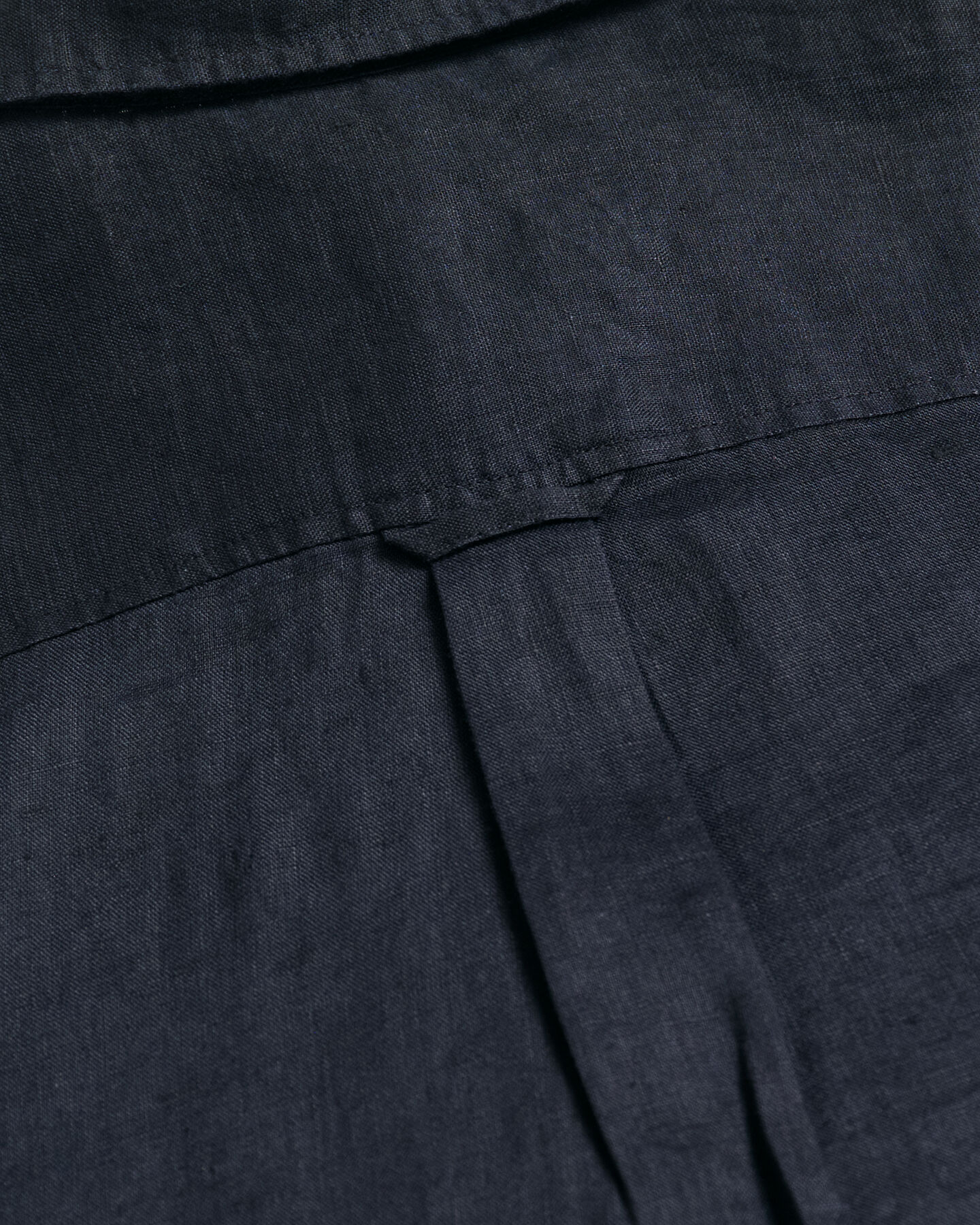 Regular fit skjorte af hør-chambray