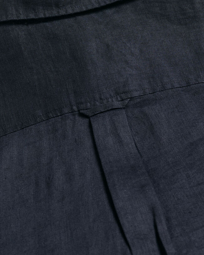 Regular fit skjorte af hør-chambray