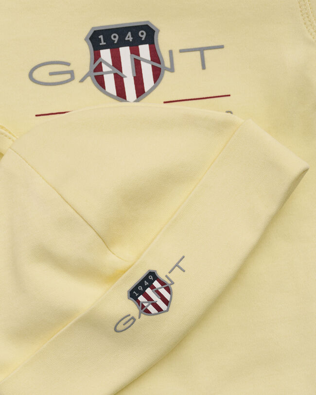 Baby Archive Shield bodysuit og beanie